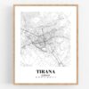 Eleville Unframed Tirana Albania City View Abstract Road Modern Map Art Print Poster Wall Office Home Decor Minimalist Line Art Hometown wgn516 - Image 4