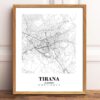 Eleville Unframed Tirana Albania City View Abstract Road Modern Map Art Print Poster Wall Office Home Decor Minimalist Line Art Hometown wgn516 - Image 2