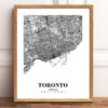 Eleville Unframed Toronto Canada City View Abstract Road Modern Map Art Print Poster Wall Office Home Decor Minimalist Line Art Hometown wgn519 - Image 2