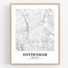 Eleville Unframed Tottenham England City View Abstract Road Modern Map Art Print Poster Wall Office Home Decor Minimalist Line Art Hometown wgn520 - Image 4