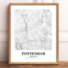Eleville Unframed Tottenham England City View Abstract Road Modern Map Art Print Poster Wall Office Home Decor Minimalist Line Art Hometown wgn520 - Image 2