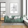 Eleville Unframed Tulsa Oklahoma City View Abstract Road Modern Map Art Print Poster Wall Office Home Decor Minimalist Line Art Hometown wgn522 - Image 7