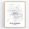 Eleville Unframed Tuscaloosa Alabama City View Abstract Road Modern Map Art Print Poster Wall Office Home Decor Minimalist Line Art Hometown wgn523 - Image 4