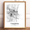 Eleville Unframed Valencia Spain City View Abstract Road Modern Map Art Print Poster Wall Office Home Decor Minimalist Line Art Hometown wgn525 - Image 2