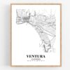 Eleville Unframed Ventura California City View Abstract Road Modern Map Art Print Poster Wall Office Home Decor Minimalist Line Art Hometown wgn530 - Image 4