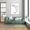 Eleville Unframed Ventura California City View Abstract Road Modern Map Art Print Poster Wall Office Home Decor Minimalist Line Art Hometown wgn530 - Image 7