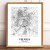 Eleville Unframed Vilnius Lithuania City View Abstract Road Modern Map Art Print Poster Wall Office Home Decor Minimalist Line Art Hometown wgn533 - Image 2