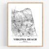 Eleville Unframed Virginia Beach Virginia City View Abstract Road Modern Map Art Print Poster Wall Office Home Decor Minimalist Line Art Hometown wgn534 - Image 4