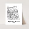 Eleville Unframed Virginia Beach Virginia City View Abstract Road Modern Map Art Print Poster Wall Office Home Decor Minimalist Line Art Hometown wgn534 - Image 3