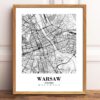 Eleville Unframed Warsaw Poland City View Abstract Road Modern Map Art Print Poster Wall Office Home Decor Minimalist Line Art Hometown wgn536 - Image 2