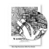 Eleville Unframed Washington DC United States City View Abstract Road Modern Map Art Print Poster Wall Office Home Decor Minimalist Line Art Hometown wgn537 - Image 8
