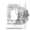 Eleville Unframed West Palm Beach Florida City View Abstract Road Modern Map Art Print Poster Wall Office Home Decor Minimalist Line Art Hometown wgn538 - Image 8