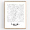 Eleville Unframed Yaoundé Cameroon City View Abstract Road Modern Map Art Print Poster Wall Office Home Decor Minimalist Line Art Hometown wgn543 - Image 4