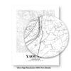 Eleville Unframed Yaoundé Cameroon City View Abstract Road Modern Map Art Print Poster Wall Office Home Decor Minimalist Line Art Hometown wgn543 - Image 8