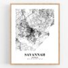 Eleville Unframed Savannah Georgia City View Abstract Road Modern Map Art Print Poster Wall Office Home Decor Minimalist Line Art Hometown wgn546 - Image 4