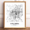 Eleville Unframed Columbia Missouri City View Abstract Road Modern Map Art Print Poster Wall Office Home Decor Minimalist Line Art Hometown wgn548 - Image 2