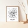 Eleville Unframed Columbia Missouri City View Abstract Road Modern Map Art Print Poster Wall Office Home Decor Minimalist Line Art Hometown wgn548 - Image 5