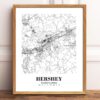 Eleville Unframed Hershey Pennsylvania City View Abstract Road Modern Map Art Print Poster Wall Office Home Decor Minimalist Line Art Hometown wgn549 - Image 2