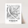 Eleville Unframed Harrisburg Pennsylvania City View Abstract Road Modern Map Art Print Poster Wall Office Home Decor Minimalist Line Art Hometown wgn550 - Image 3