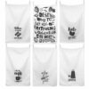 Eleville Fashion Kitchen Towels Set of 6 Fashion Bacon Kale Mug Cheese Grater Funny Quotes Saying Wisdom Humor Wedding Housewarming KTN004 - Image 3