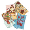 Eleville Fashion Kitchen Towels Set of 4 Pizza Theme Stylish Dish Towels Set Kitchen Hand Towels Decorative Dish Towels Housewarming Holiday for Mom and Friends KTN006 - Image 6