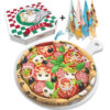 Eleville Fashion Kitchen Towels Set of 4 Pizza Theme Stylish Dish Towels Set Kitchen Hand Towels Decorative Dish Towels Housewarming Holiday for Mom and Friends KTN006 - Image 7