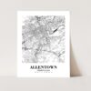 Eleville Unframed Allentown Pennsylvania City View Abstract Modern Map Art Print Poster Wall Office Home Decor Line Art wgn562 - Image 3