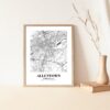 Eleville Unframed Allentown Pennsylvania City View Abstract Modern Map Art Print Poster Wall Office Home Decor Line Art wgn562 - Image 5