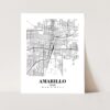 Eleville Unframed Amarillo Texas City View Abstract Modern Map Art Print Poster Wall Office Home Decor Line Art wgn563 - Image 3