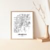 Eleville Unframed Amarillo Texas City View Abstract Modern Map Art Print Poster Wall Office Home Decor Line Art wgn563 - Image 5