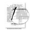 Eleville Unframed Amarillo Texas City View Abstract Modern Map Art Print Poster Wall Office Home Decor Line Art wgn563 - Image 8