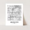 Eleville Unframed Arlington Texas City View Abstract Modern Map Art Print Poster Wall Office Home Decor Line Art wgn565 - Image 3