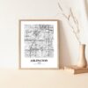 Eleville Unframed Arlington Texas City View Abstract Modern Map Art Print Poster Wall Office Home Decor Line Art wgn565 - Image 5