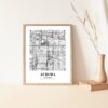 Eleville Unframed Aurora Colorado City View Abstract Modern Map Art Print Poster Wall Office Home Decor Line Art wgn567 - Image 5