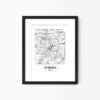 Eleville Unframed Aurora Illinois City View Abstract Modern Map Art Print Poster Wall Office Home Decor Line Art wgn568 - Image 4