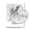 Eleville Unframed Aurora Illinois City View Abstract Modern Map Art Print Poster Wall Office Home Decor Line Art wgn568 - Image 8