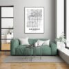 Eleville Unframed Bakersfield California City View Abstract Modern Map Art Print Poster Wall Office Home Decor Line Art wgn569 - Image 7