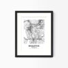 Eleville Unframed Bellevue Washington City View Abstract Modern Map Art Print Poster Wall Office Home Decor Line Art wgn571 - Image 4
