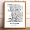 Eleville Unframed Berkeley California City View Abstract Modern Map Art Print Poster Wall Office Home Decor Line Art wgn572 - Image 2