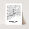 Eleville Unframed Bridgeport Connecticut City View Abstract Modern Map Art Print Poster Wall Office Home Decor Line Art wgn574 - Image 3