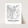 Eleville Unframed Broken Arrow Oklahoma City View Abstract Modern Map Art Print Poster Wall Office Home Decor Line Art wgn576 - Image 3