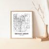 Eleville Unframed Broken Arrow Oklahoma City View Abstract Modern Map Art Print Poster Wall Office Home Decor Line Art wgn576 - Image 5
