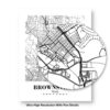 Eleville Unframed Brownsville Texas City View Abstract Modern Map Art Print Poster Wall Office Home Decor Line Art wgn577 - Image 8