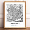 Eleville Unframed Cambridge Massachusetts City View Abstract Modern Map Art Print Poster Wall Office Home Decor Line Art wgn579 - Image 2