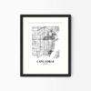 Eleville Unframed Cape Coral Florida City View Abstract Modern Map Art Print Poster Wall Office Home Decor Line Art wgn580 - Image 4