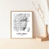 Eleville Unframed Cape Coral Florida City View Abstract Modern Map Art Print Poster Wall Office Home Decor Line Art wgn580 - Image 5