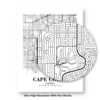 Eleville Unframed Cape Coral Florida City View Abstract Modern Map Art Print Poster Wall Office Home Decor Line Art wgn580 - Image 8