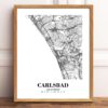 Eleville Unframed Carlsbad California City View Abstract Modern Map Art Print Poster Wall Office Home Decor Line Art wgn581 - Image 2
