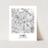 Eleville Unframed Cary North Carolina City View Abstract Modern Map Art Print Poster Wall Office Home Decor Line Art wgn583 - Image 3