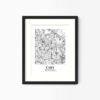 Eleville Unframed Cary North Carolina City View Abstract Modern Map Art Print Poster Wall Office Home Decor Line Art wgn583 - Image 4